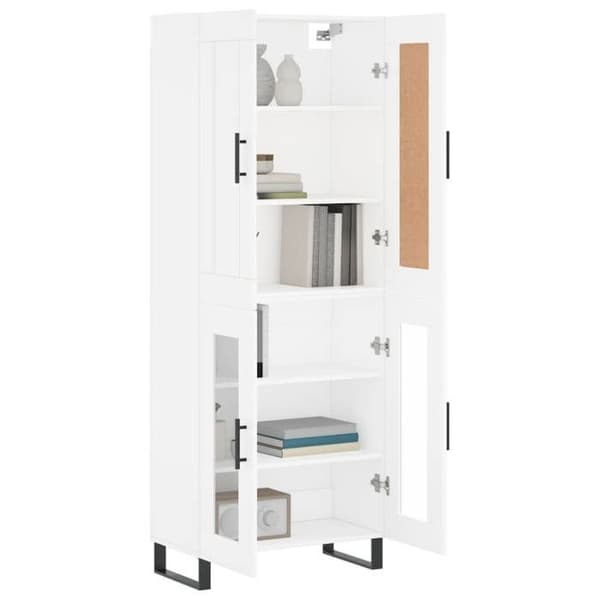 Maison Exclusive - Buffé hög Vit 69,5x34x180 cm Ingenjörsträ