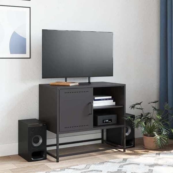 Maison Exclusive - Sort TV-møbel 68x39x60,5 cm stål