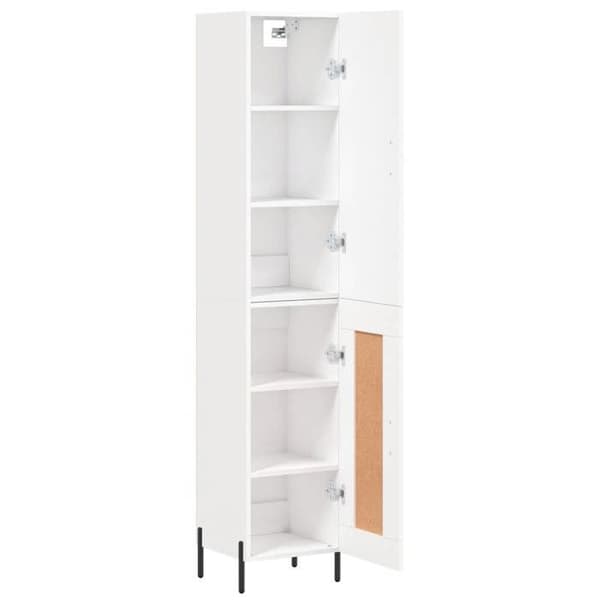 Maison Exclusive - Buffé hög Vit 34,5x34x180 cm Ingenjörsträ Vit
