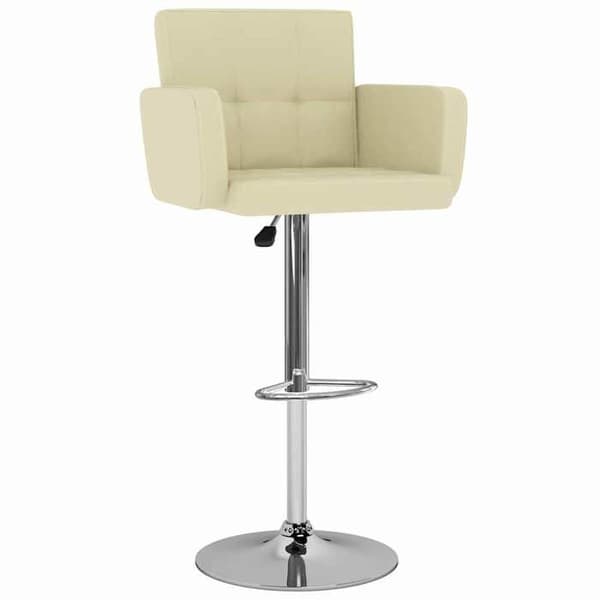 Maison Exclusive - Barstolar set om 2 i krämfärgad konstläder