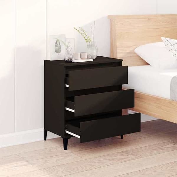 Maison Exclusive - Buffet Sort 60x35x70 cm Ingeniørtræ