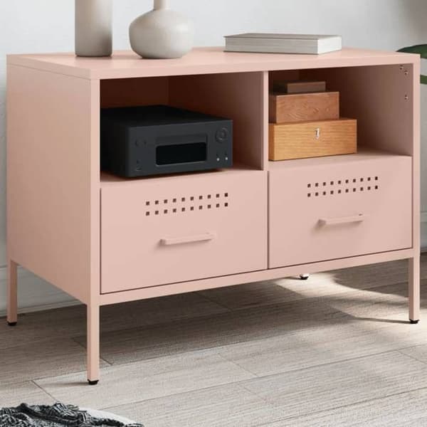 Maison Exclusive - TV-møbel rosa 68x39x50,5 cm stål Ros