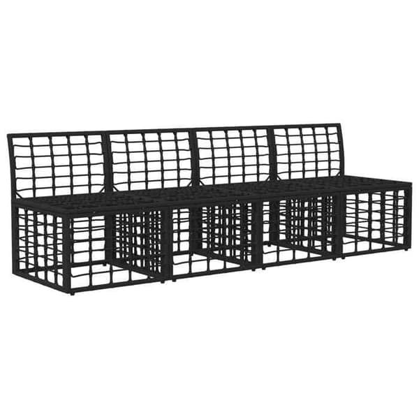 Maison Exclusive - Trädgårdsoffa 4 platser utan armstöd 4 pc