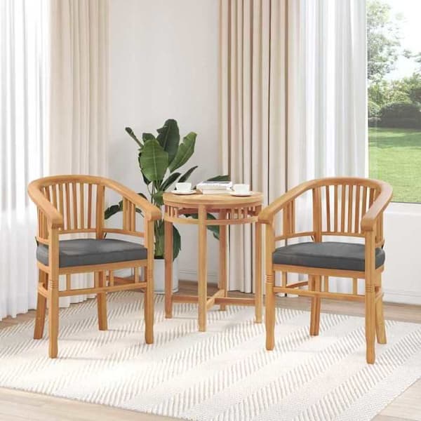 Maison Exclusive - Stol 2 st Brun Massivt teakträ brun