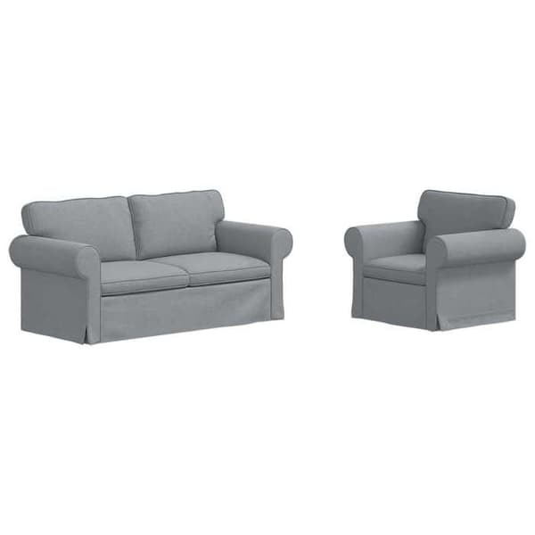 Maison Exclusive - Sæt af 2 sofaer lys grå stof