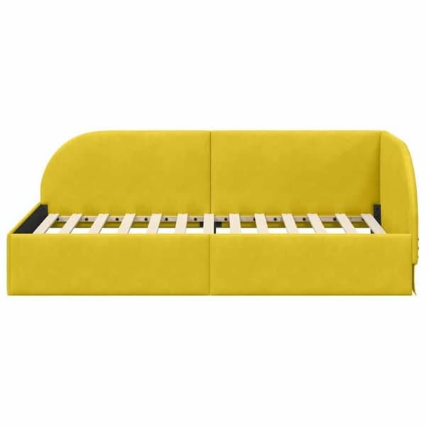 Maison Exclusive - Keltainen kulmasänky 80 cm x 200 cm Sametti