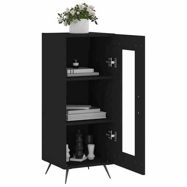 Maison Exclusive - Buffé Svart 34,5x34x90 cm Ingenjörsträ
