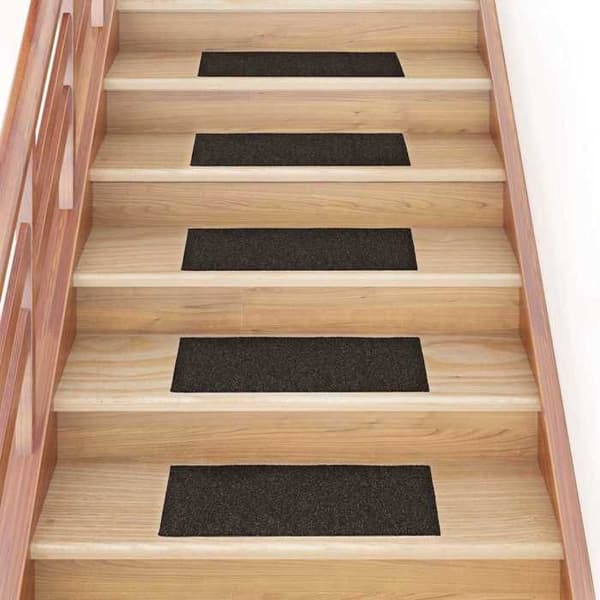 Maison Exclusive - Selvklæbende trappe tæpper 15 stk 60 x 25 cm Mørkebrun Rektangulær