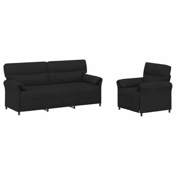 Maison Exclusive - Sæt af 2 sofaer i sort stof