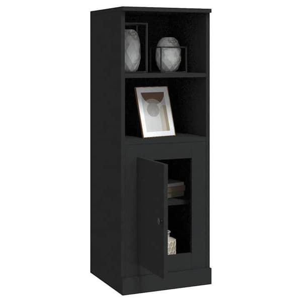 Maison Exclusive - Sort høj buffet 36x35,5x103,5 cm ingeniørtræ