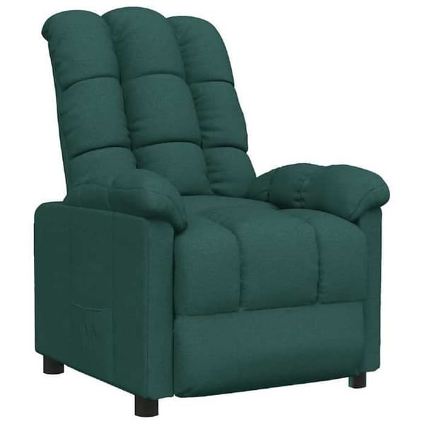 Maison Exclusive - Justerbar fåtölj i mörkgrön textil