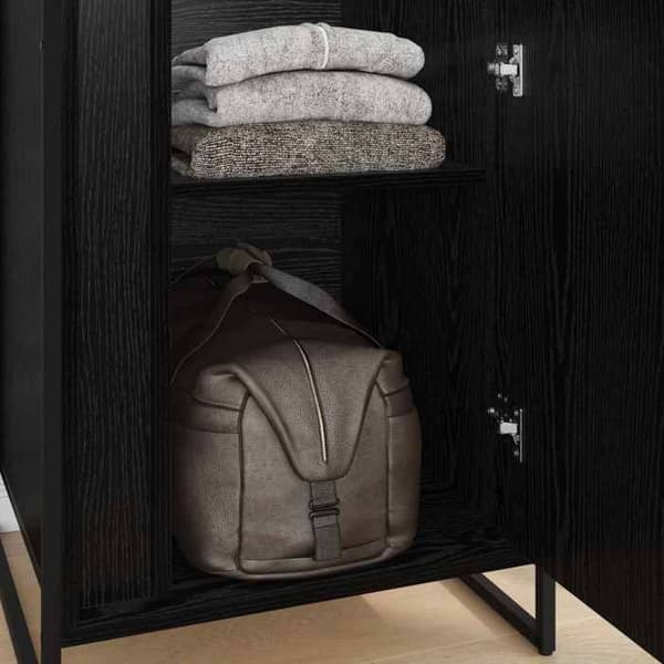 Maison Exclusive - Garderobe Egetræ sort 50 x 50 x 200 cm svart ek