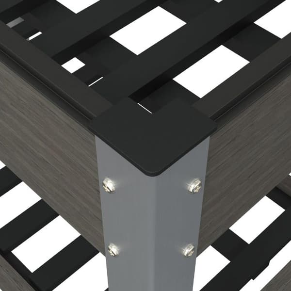 Maison Exclusive - Hævet havebed med hylde Grå 100x50x75 cm WPC Grå