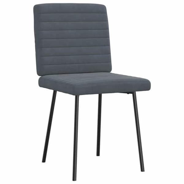 Maison Exclusive - Matstolar set om 2 Mörkgrå Sammet