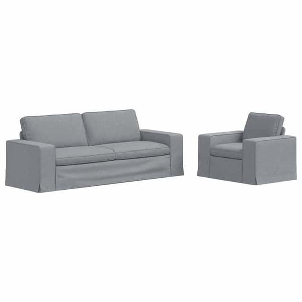 Maison Exclusive - Sæt af 2 sofaer lys grå stof