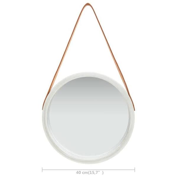 Maison Exclusive - Väggspegel med rem 40 cm Silver