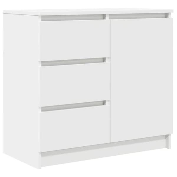 Maison Exclusive - Buffé med låda vit 71x35x65 cm ingenjörsträ Vit