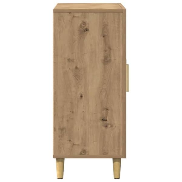 Maison Exclusive - Buffet i egetræ, håndlavet 90x34x80 cm, ingeniørtræ