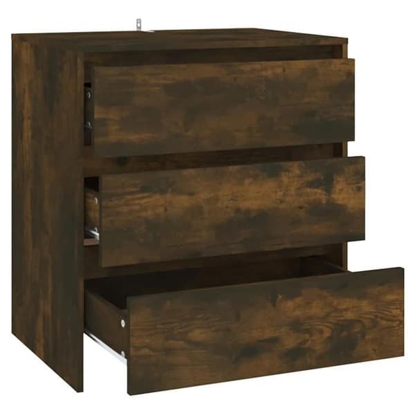Maison Exclusive - Buffet Røget Eg 70x41x75 cm Ingeniørtræ