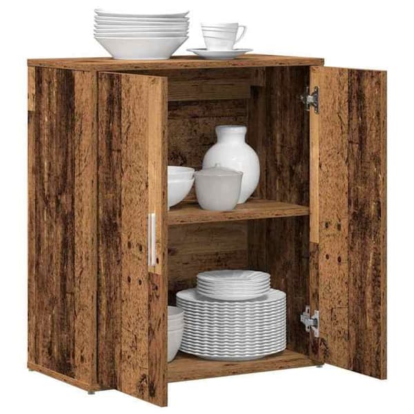 Maison Exclusive - Buffé 2 delar Antik trä 60 x 31 x 70 cm Ingenjörsträ