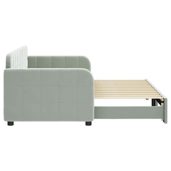 Maison Exclusive - Sovesofa med udtræk uden madras lys grå 80x200 cm