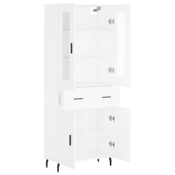 Maison Exclusive - Buffé hög Vit 69,5x34x180 cm Ingenjörsträ