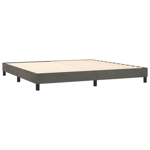 Maison Exclusive - Sänkylaatikko ja harmaa samettimatrassi 200x200cm