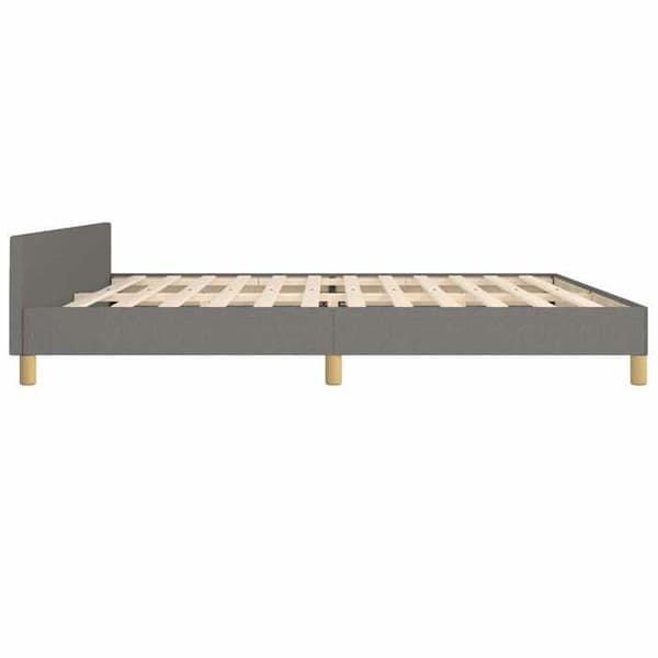 Sengestel - EKSKLUSIV HUS - 200 x 200 cm - Mørkegrå - Stof (100% polyester) - Inkluderet lamelbund Mörkgrå