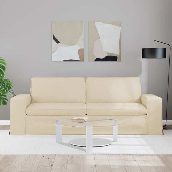 Maison Exclusive - Soffa Creme 222 x 80 x 82 cm tyg