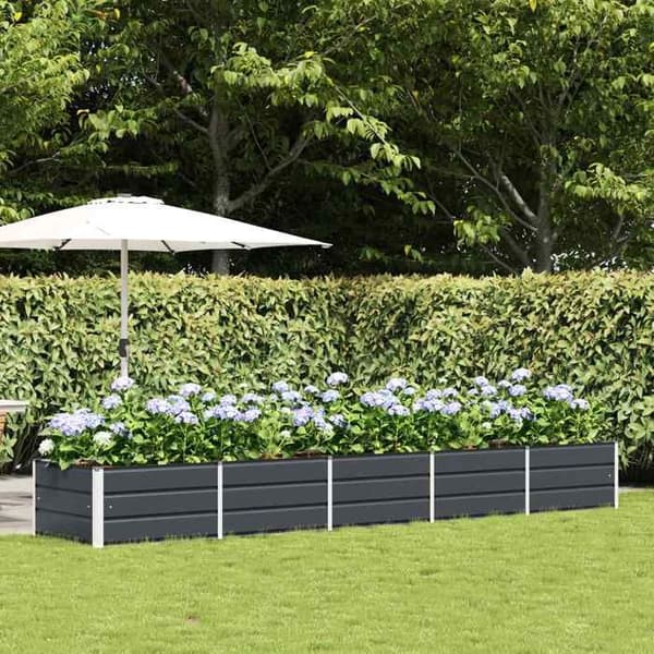 Maison Exclusive - Anthracite-kasvihuone 400 x 80 x 45 cm Teräs
