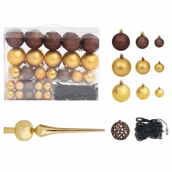 Maison Exclusive - Förbelyst konstgjord julgran/kottar 210cm