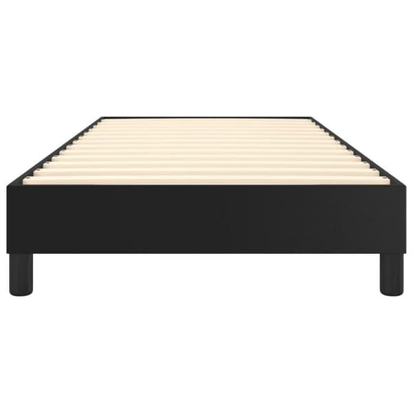 Maison Exclusive - Sengebund med sorte lameller 90x200 cm i kunstlæder