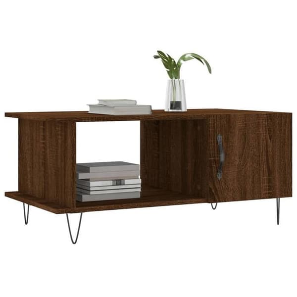 Bord - EKSKLUSIV HUS - Rektangulær 90x50x40 cm - Mørk eg - Ingeniørtræ - 2 rum Brun ek