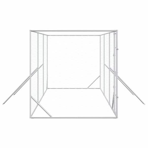 Maison Exclusive - Utomhus hundbur silver 6x2x2 m galvaniserat stål silver-