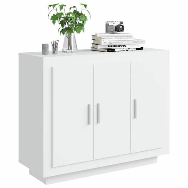 Maison Exclusive - Hvidt buffet 92x35x75 cm ingeniørtræ Vit