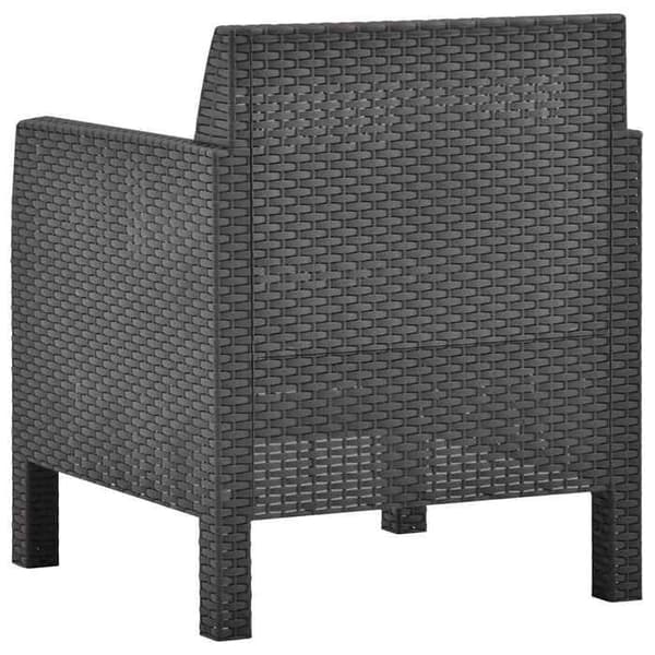 Maison Exclusive - Trädgårdsstol med kuddar Anthracite 63x65x76 cm PP Rottning