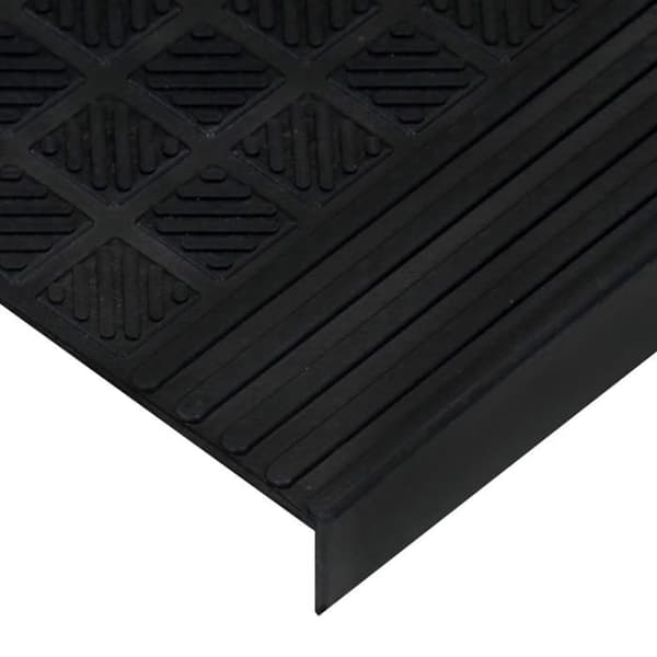 Maison Exclusive - Trappsteg 10 st 25x75 cm gummi Svart