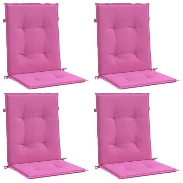 Maison Exclusive - Stolar med låg ryggstöd, 4-pack, rosa tyg Ros