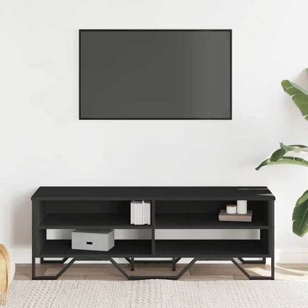 Maison Exclusive - Sort TV-møbel 122x34x41 cm ingeniørtræ