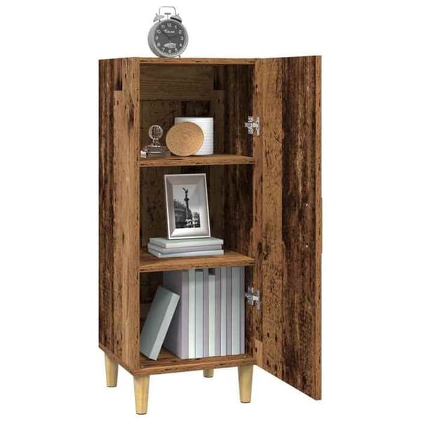 Maison Exclusive - Buffet i gammelt træ 34,5 x 34 x 90 cm ingeniørtræ
