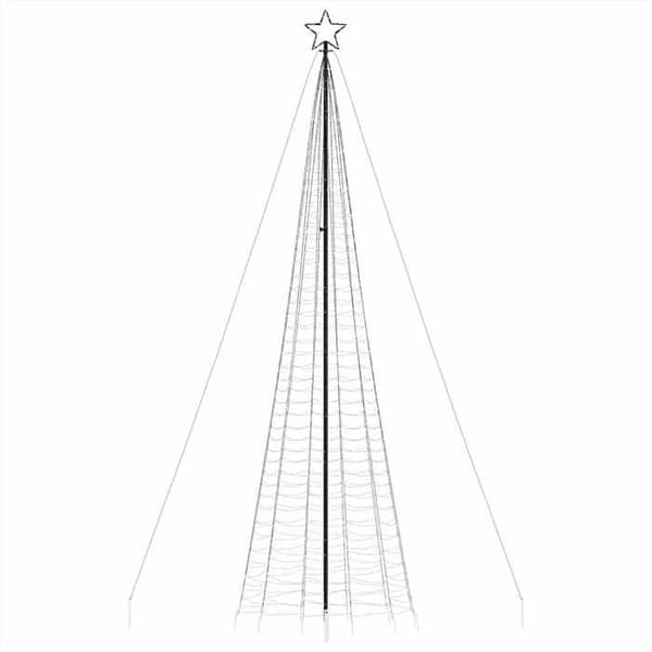 Juletræ - EKSKLUSIV HUS - 1534 LED - 500 cm - Varm hvid - 8 lys effekter Vit varm