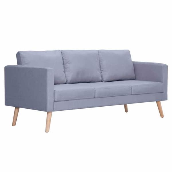 Maison Exclusive - Sätt med 2-sits och 3-sits soffor i ljusgrått tyg Ljusgrått