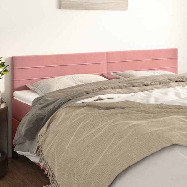 Hovedgærde - EKSKLUSIV HUS - 180 cm - Rosa - Blødt velour - Højdejusterbar Ros