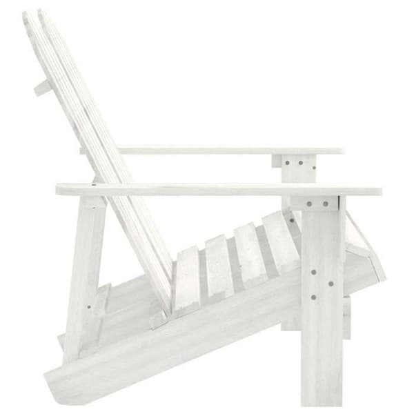 Maison Exclusive - Adirondack-stol för trädgård 2 platser i massiv vit gran Vit