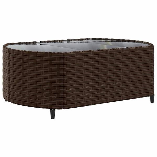 Maison Exclusive - Trädgårdsmöbler med kuddar 7 delar brun flätad resin