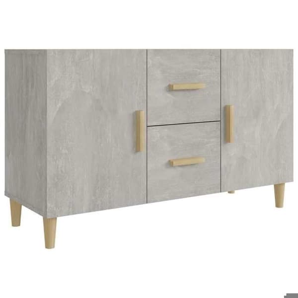 Maison Exclusive - Buffé grå betong 100x36x60 cm ingenjörsträ