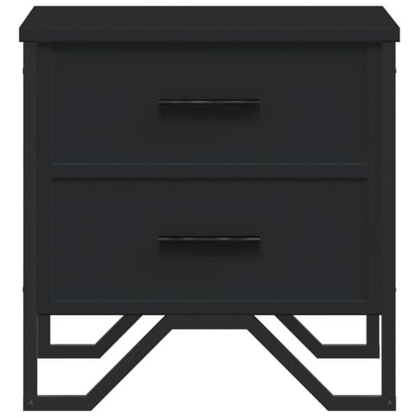Maison Exclusive - Sort natbord 40x41x40 cm ingeniørtræ Svart
