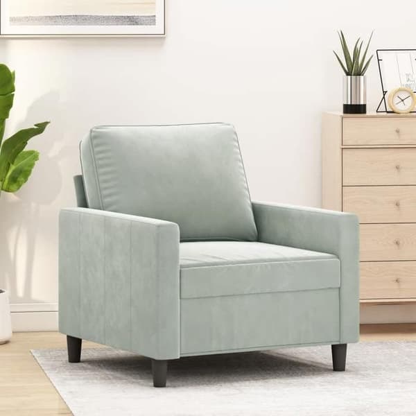 Maison Exclusive - Lysegrå Stol 60 cm Velour