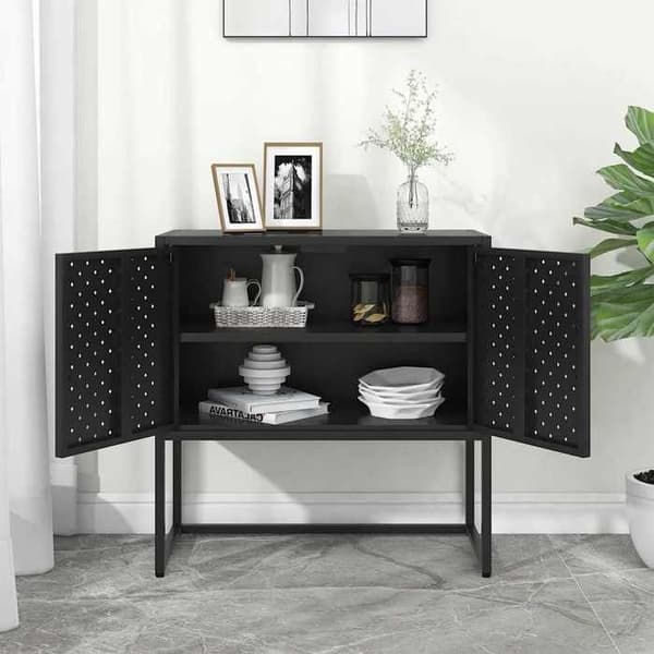 Maison Exclusive - Buffet Musta 75x35x75 cm Teräs Svart