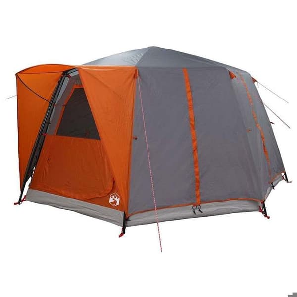 Maison Exclusive - 6 Hengen Leirintäteltta Harmaa ja Oranssi